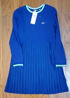 Lacoste dress Blue with Green trim 100 % Cotton 10A/10YR